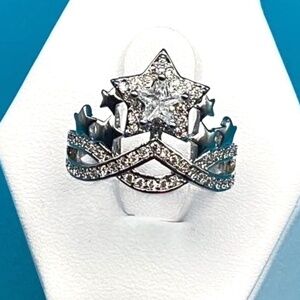 ⭐️Sterling Silver Shooting Star CZ Diamond Shooting Star Ring